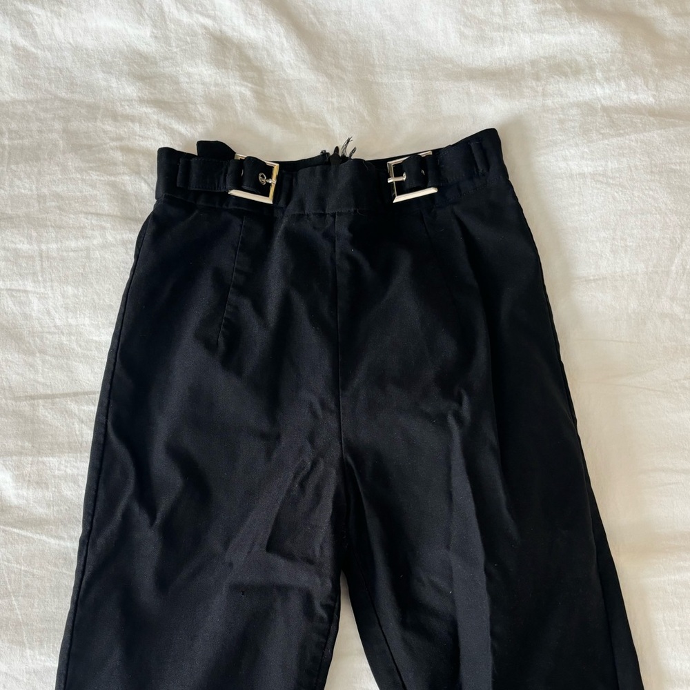White fox high rise black dress pants